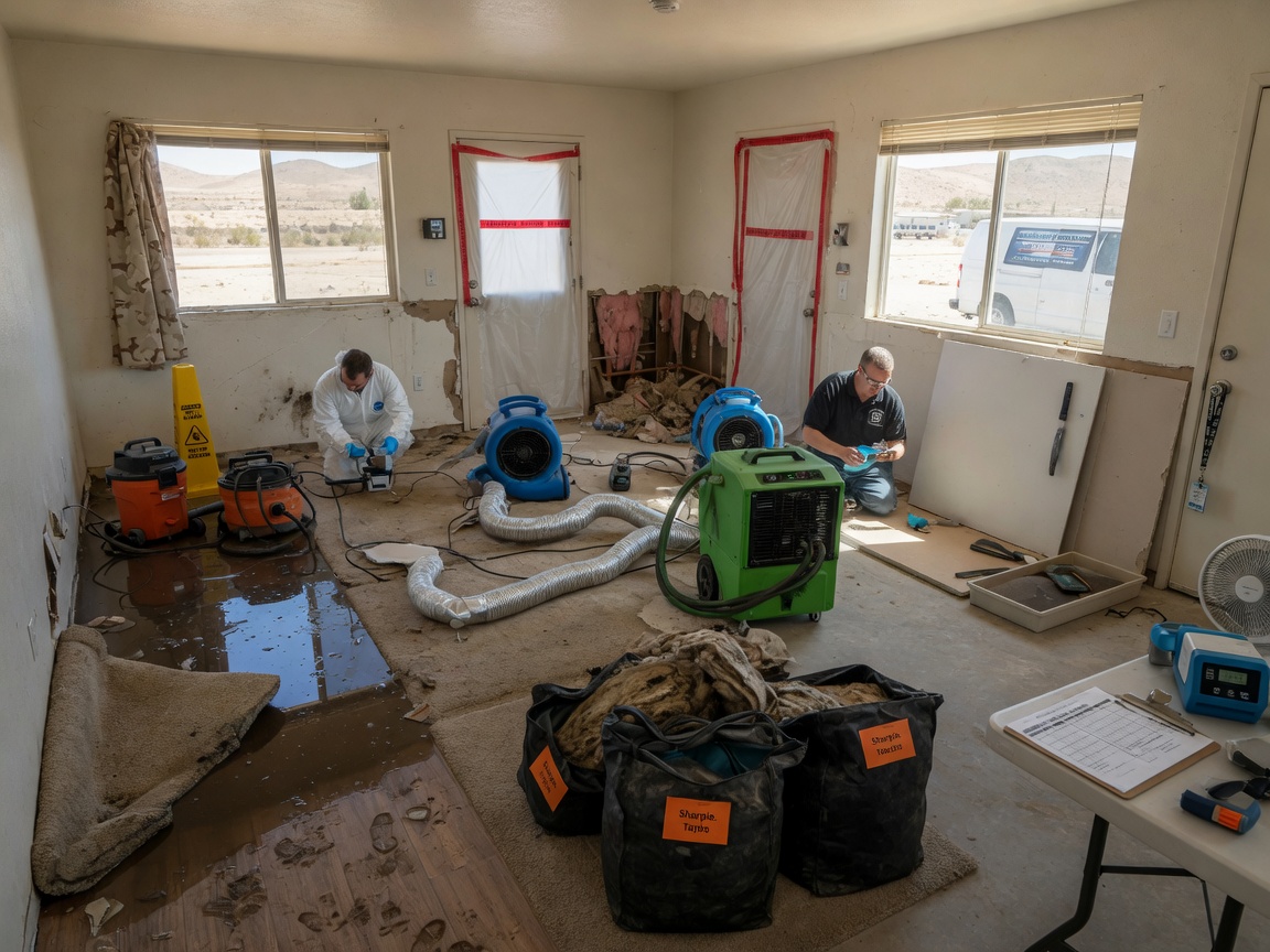 water damage restoration in Barstow